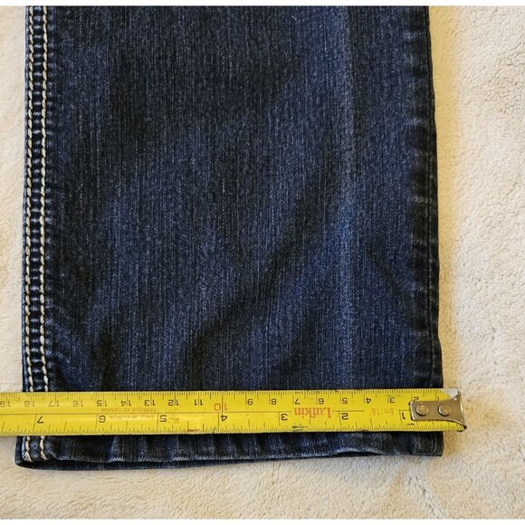 Silver Jeans Co Berkley Womens 31x34 Blue Thick White Stitching Lowrise - Picture 14 of 14